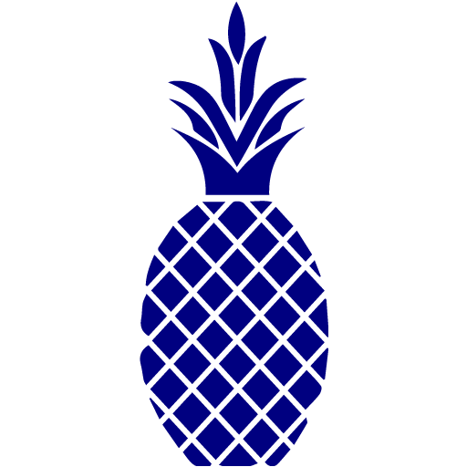 Navy blue pineapple icon - Free navy blue fruit icons