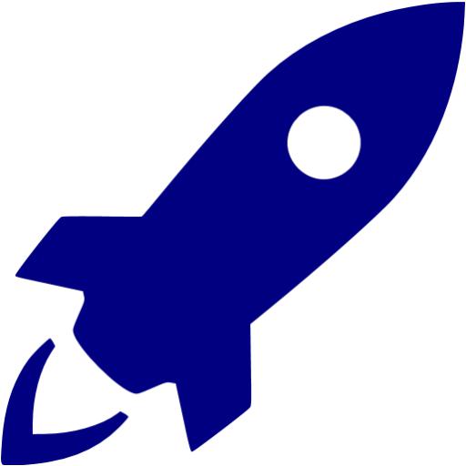 Navy blue rocket icon - Free navy blue rocket icons