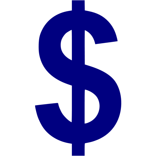 Navy blue us dollar icon - Free navy blue currency icons