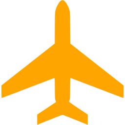 Orange airplane 4 icon - Free orange airplane icons