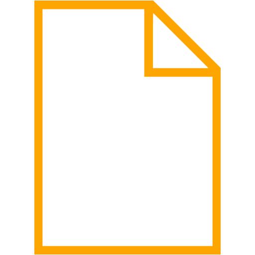 Orange blank file 5 icon - Free orange file icons