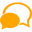 Orange chat 4 icon - Free orange chat icons