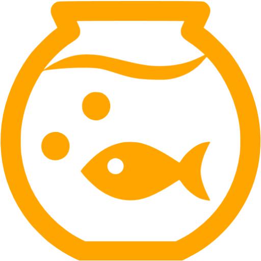 Orange 3 Fine Fish Icon, Fish Illustration Iconpack