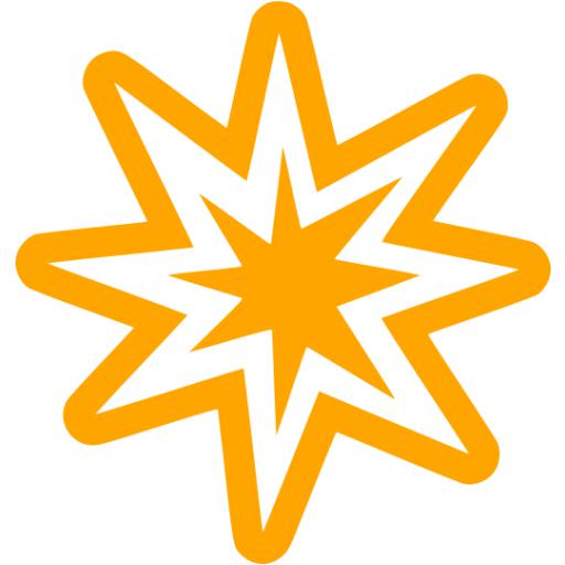 Orange flash bang icon - Free orange explosion icons