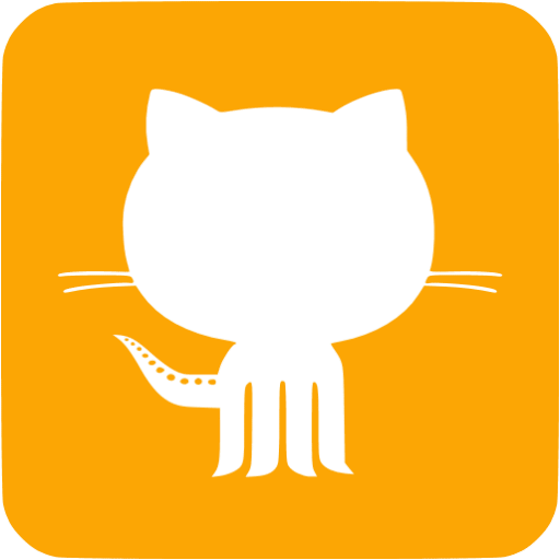 Orange github 8 icon Free orange site logo icons