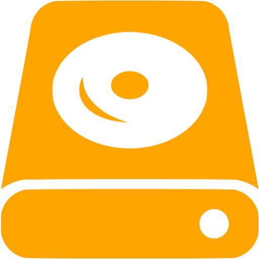 Orange hdd icon - Free orange computer hardware icons