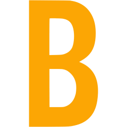 Orange Letter B Icon - Free Orange Letter Icons