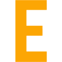 Orange letter e icon - Free orange letter icons