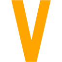 Orange letter v icon - Free orange letter icons