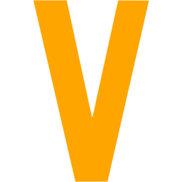 Orange letter v icon - Free orange letter icons
