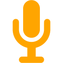 Orange microphone 3 icon - Free orange microphone icons