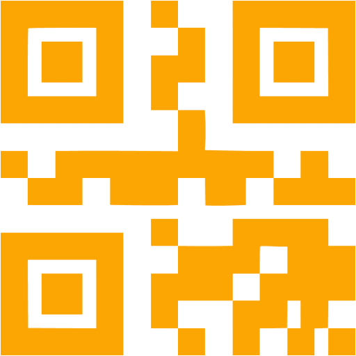 ADESIVO CHARADA INTERROGAÇÃO QR CODE 10x8,5 CM - BRANCO E LARANJA 