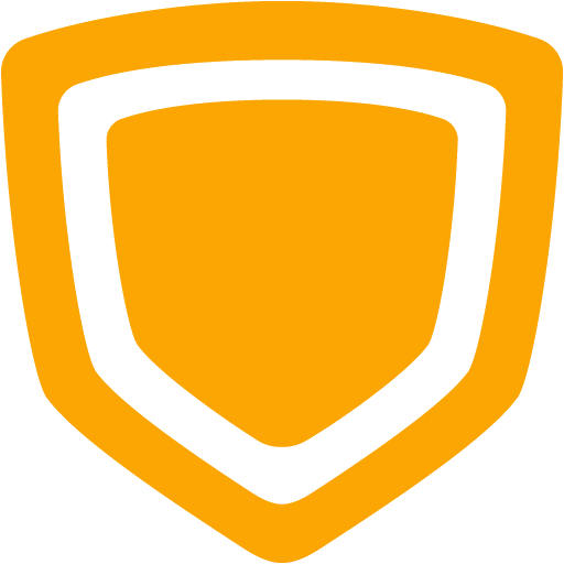 Orange shield 2 icon - Free orange shield icons