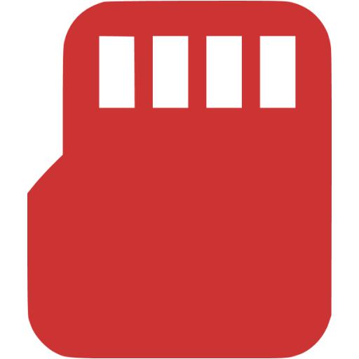 Persian red micro sd icon - Free persian red memory card icons