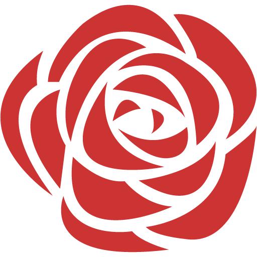 Premium Vector | Red rose logo - illustration, emblem design on black  background