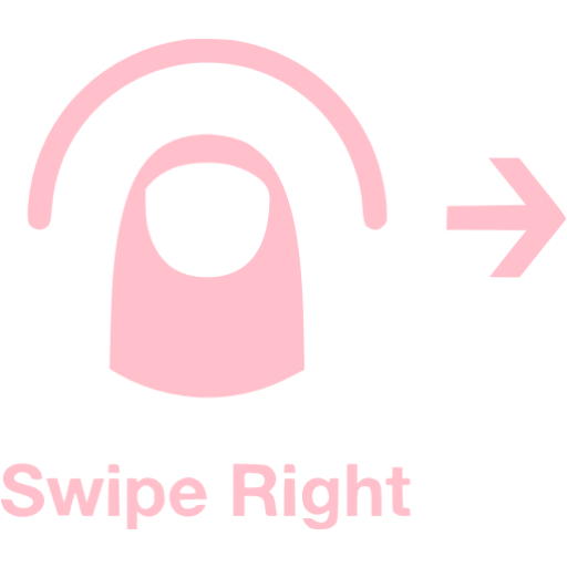 Pink swipe right 2 icon - Free pink gesture icons