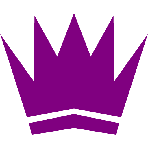 purple crown with banner