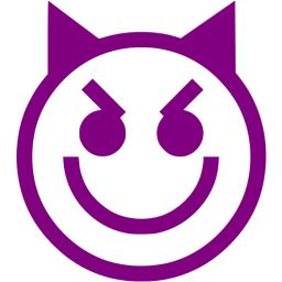 Purple emoticon 14 icon - Free purple emoticon icons