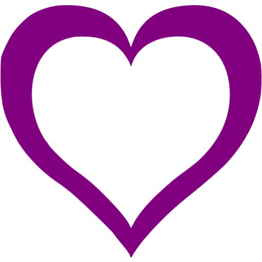 Purple heart icon - Free purple heart icons