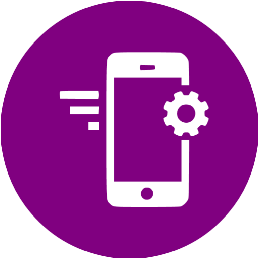 Purple mobile marketing 2 icon - Free purple seo icons