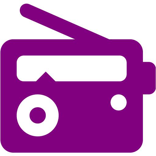 Purple radio 4 icon - Free purple radio icons