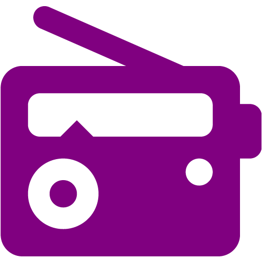 Purple radio 4 icon - Free purple radio icons