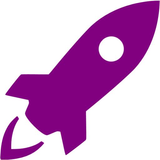 Purple rocket icon - Free purple rocket icons