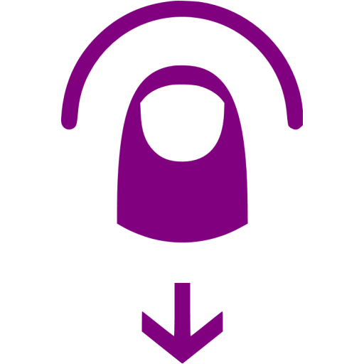 Purple swipe down icon - Free purple gesture icons