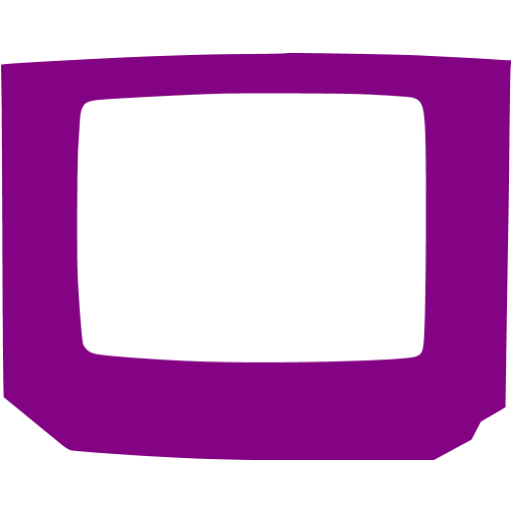 Purple television 12 icon - Free purple television icons