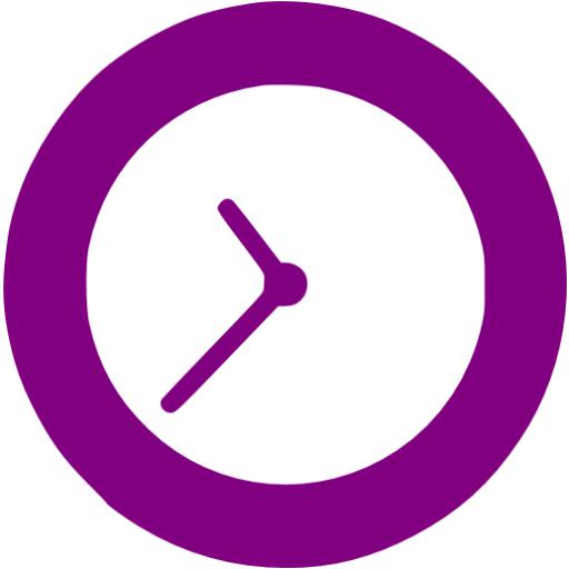 Purple time 12 icon - Free purple time icons