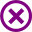 Purple x mark 4 icon - Free purple x mark icons