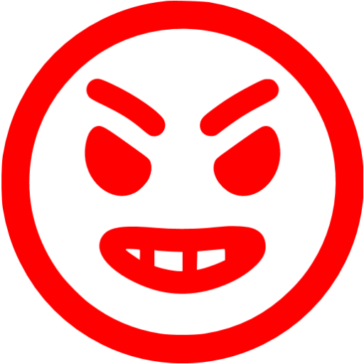 red angry emoticon