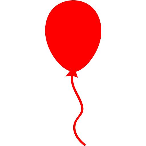 Red balloon 6 icon - Free red party icons