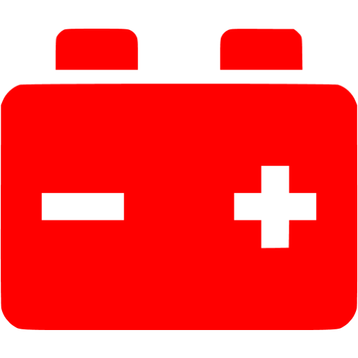Red Car Battery Icon Free Red Battery Icons