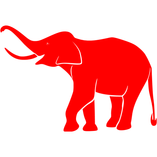 elephant 6 icon - Free red animal icons