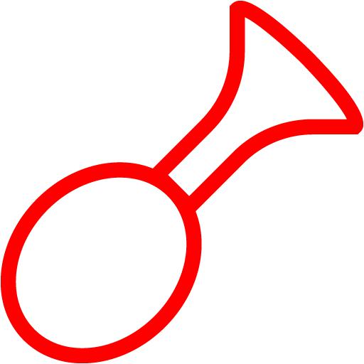 Red horn icon - Free red horn icons