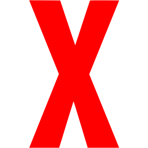 Red X Letter PNG Free Download - PNG All