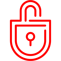 Red lock 6 icon - Free red lock icons