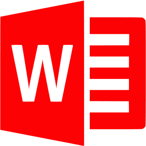 Red microsoft word icon - Free red office icons