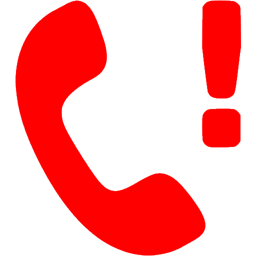 red phone icon black background