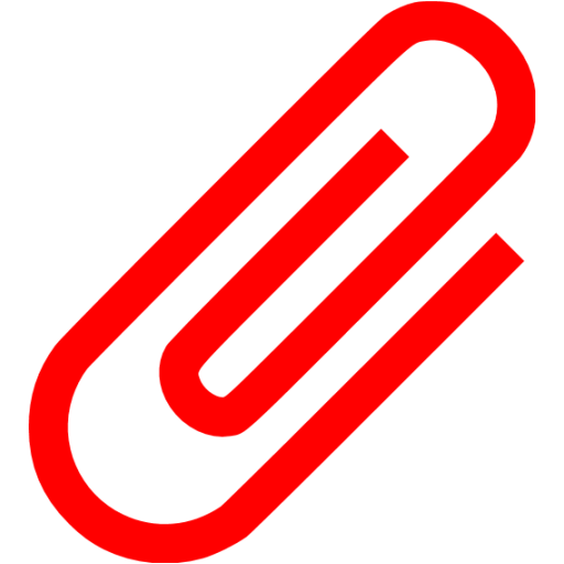 Red paper clip 2 icon - Free red paper clip icons