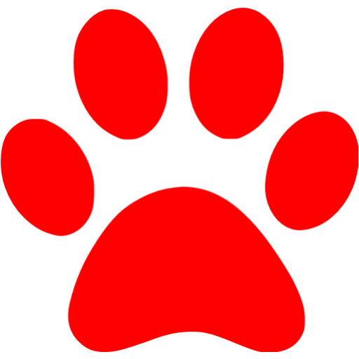 Red paw icon - Free red paw icons