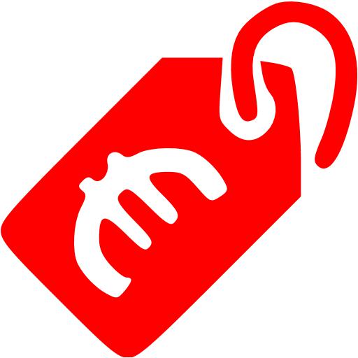 Red price tag icon - Free red price tag icons