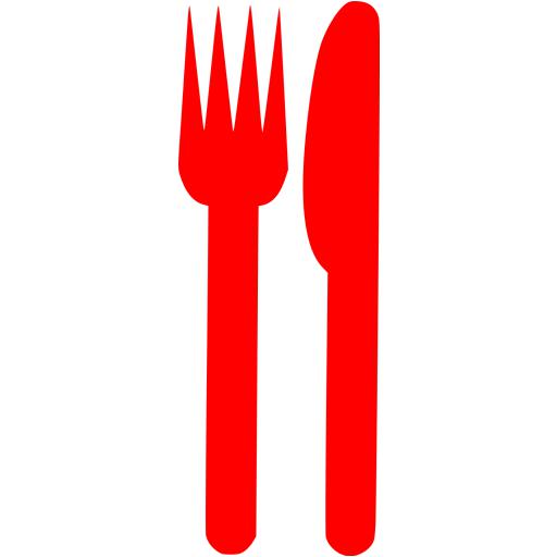 Red knife 2 icon - Free red utensil icons