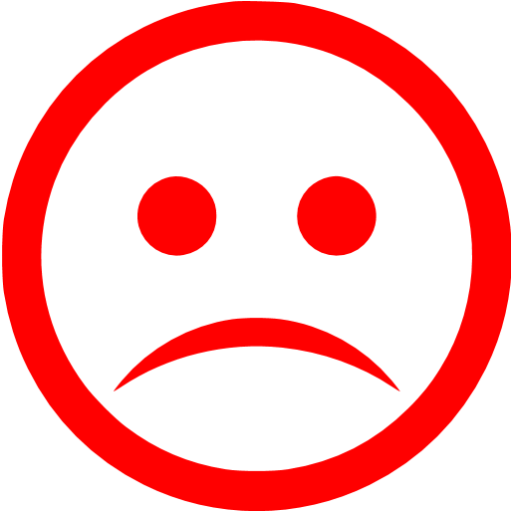 Red Sad Smiley Faces