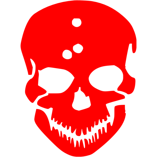 Red skull 74 icon - Free red skull icons