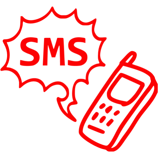 Red Sms 5 Icon Free Red Sms Icons