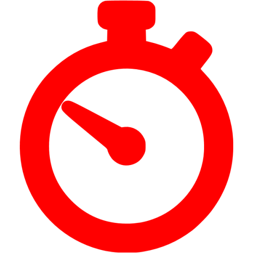 Red time icon - Free red time icons