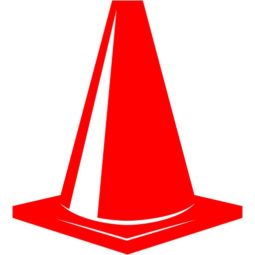 Red traffic cone icon - Free red traffic cone icons