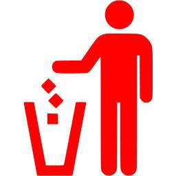 Red trash icon - Free red trash icons